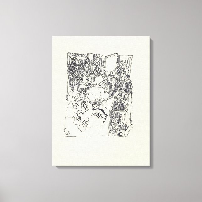 Fragments d'Arts 1 Surreal Teckning Canvas (Framsida)