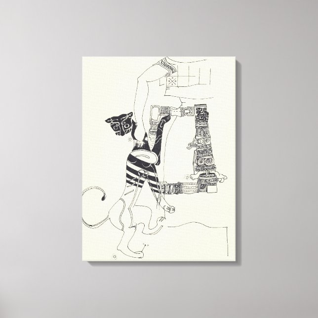 Fragments d'Arts 4 Surrealist Teckning Canvas (Framsida)