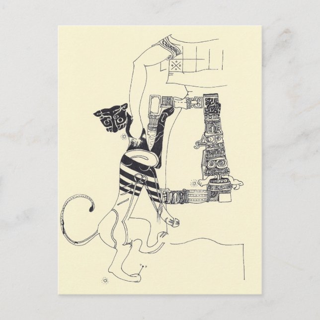 Fragments d'Arts 4 Surrealist Teckning vykort (Framsida)