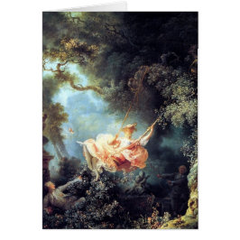 Fragonard den antika målningen för gunga hälsningskort