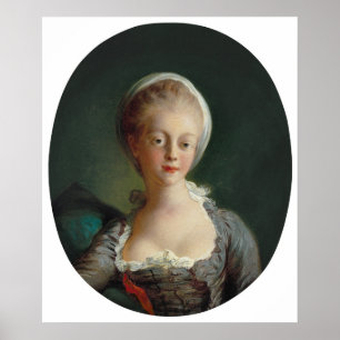 Fragonard Porträtt i Young Woman Art Print Poster
