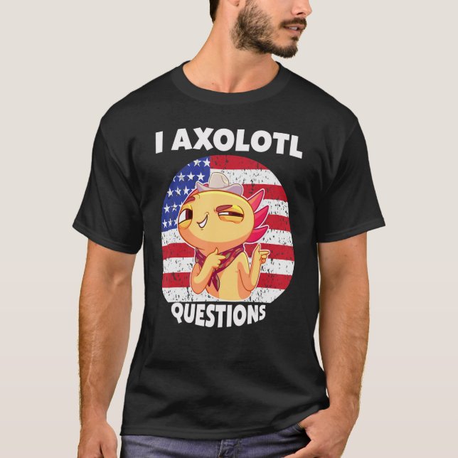 Frågor Cute Axolotl Kids T Shirt (Framsida)