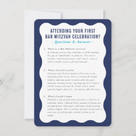 Frågor om tjänstefunktion från MITZVAH: blå Inbjudningar