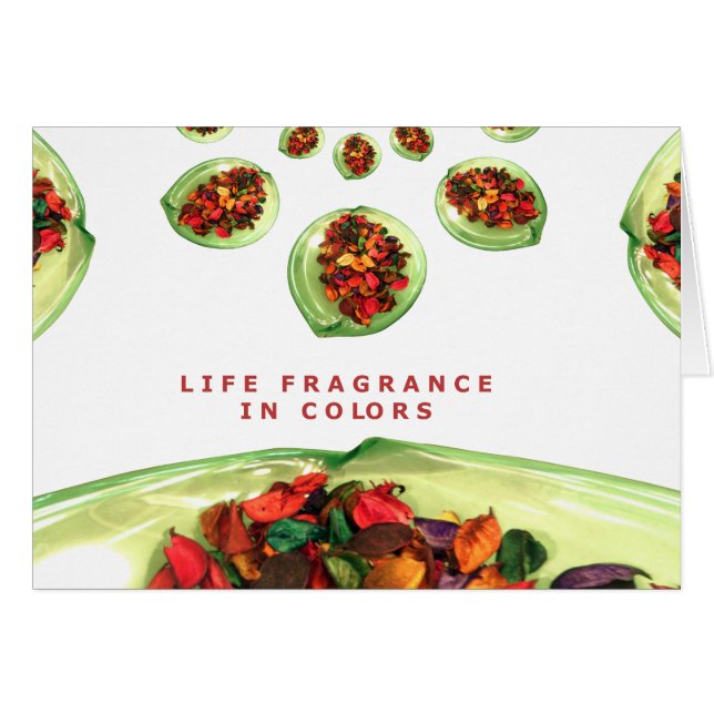 Fragrance of Life: Potpourri Inspirational Message Hälsningskort (Framsidan Horizontal)