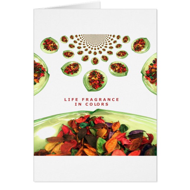 Fragrance of Life: Potpourri Inspirational Message Hälsningskort (Framsidan)