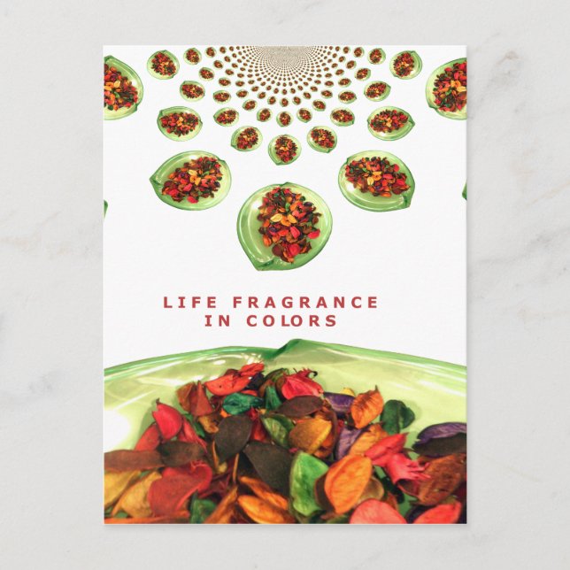 Fragrance of Life: Potpourri Inspirational Message Vykort (Framsida)
