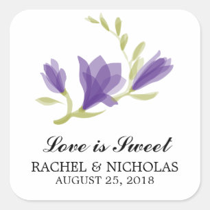 Fragrant Freesia Petals   Favoriter Fyrkantigt Klistermärke