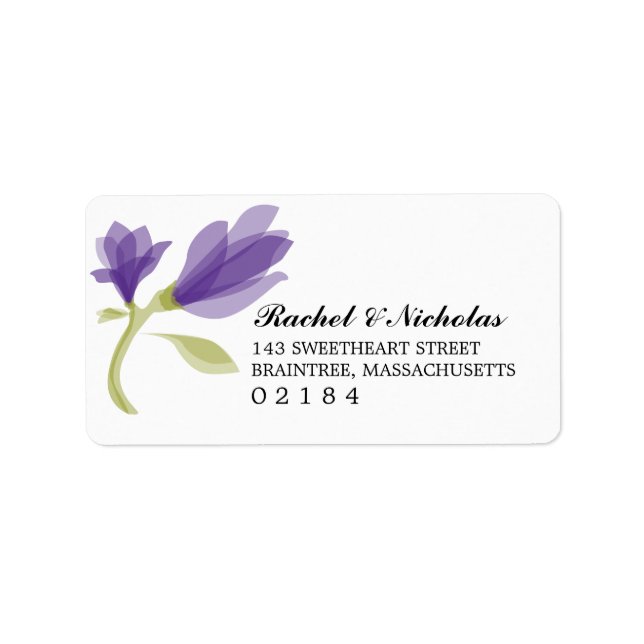 Fragrant Freesia Petals | Utskickande Adress Adressetikett (Framsidan)