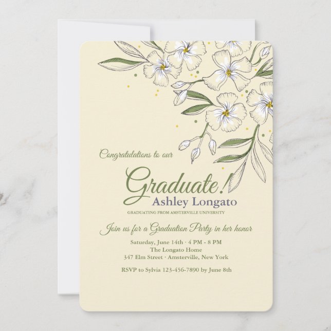 Fragrant Jasmine-inbjudan Inbjudningar (Framsida)