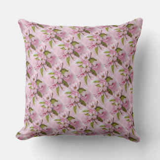 FRAGRANT PINK APPLE BLOSSOMS PATIO PILLOW KUDDE