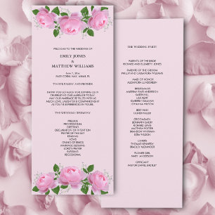 Fragrant Rosa ros, Bröllop Ceremony Program