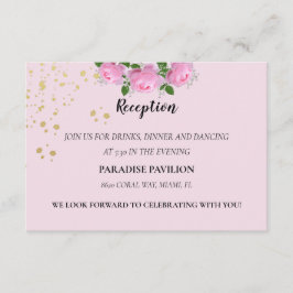 Fragrant Rosa ros bröllopsmottagning Tilläggskort