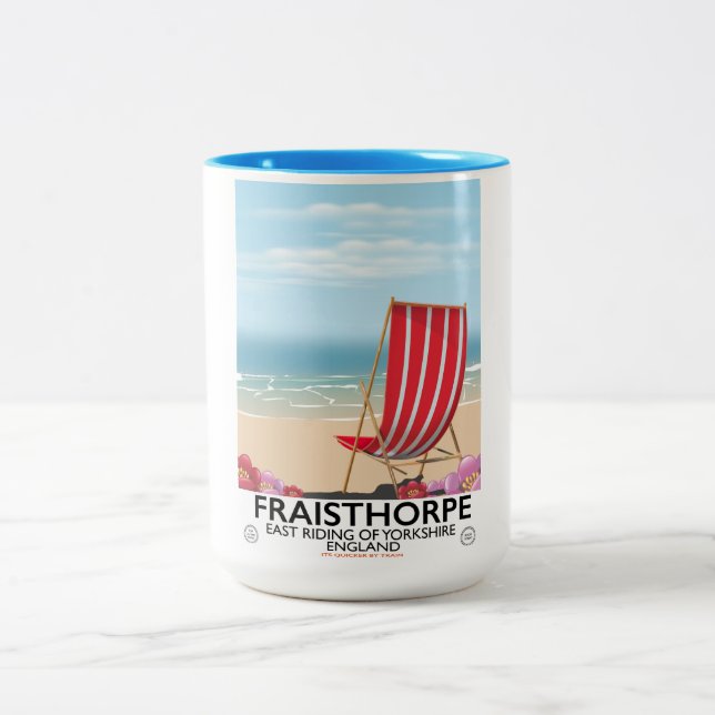 Fraisthorpe Öster Riding of Yorkshire, England. Två-Tonad Mugg (Center)