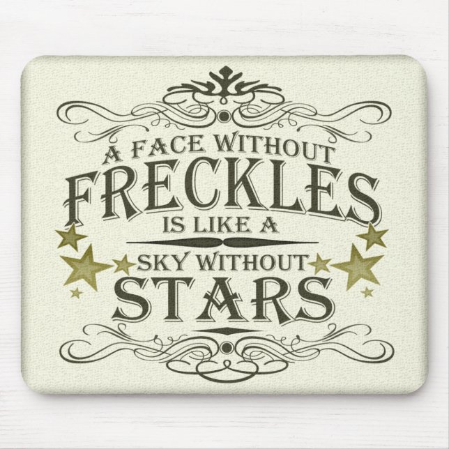 Fräknar är gulliga musmatta (Framsidan)