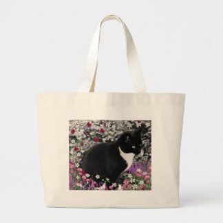 Fräknar i blommor II - smokingkatt Jumbo Tygkasse