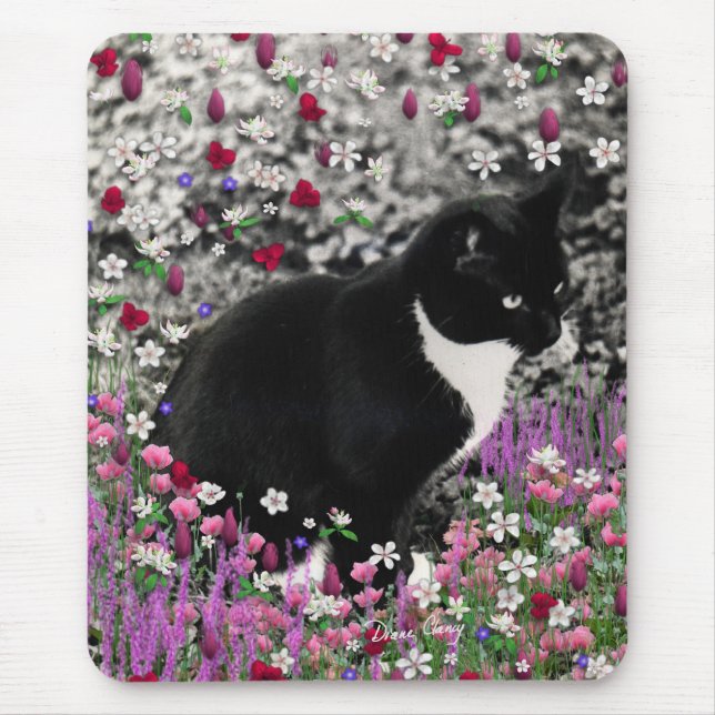 Fräknar i blommor II - smokingkattunge Musmatta (Framsidan)