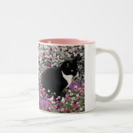 Fräknar i blommor II - smokingkattunge Två-Tonad Mugg