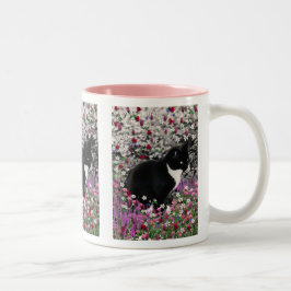 Fräknar i blommor II - smokingkattunge Två-Tonad Mugg