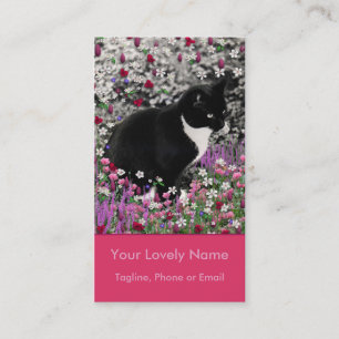 Fräknar i blommor II - smokingkattunge Visitkort
