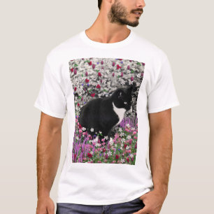 Fräknar i blommor II - svart vitsmokingkattunge Tee Shirt