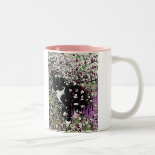 Fräknar i blommor mig - Tuxkatt Två-Tonad Mugg