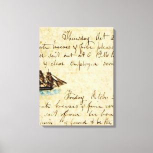 Frakt 1841 för Nantucket Whaling Canvastryck