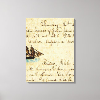 Frakt 1841 för Nantucket Whaling Canvastryck