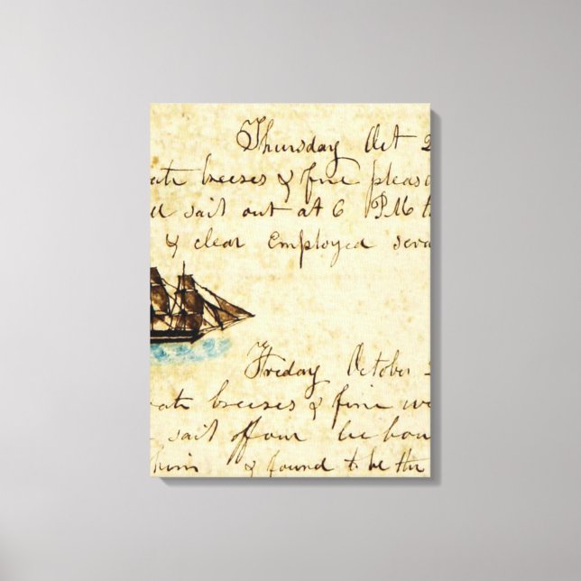 Frakt 1841 för Nantucket Whaling Canvastryck (Framsida)