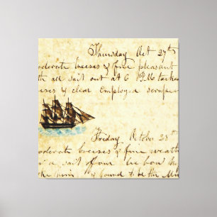 Frakt 1841 för Nantucket Whaling Canvastryck