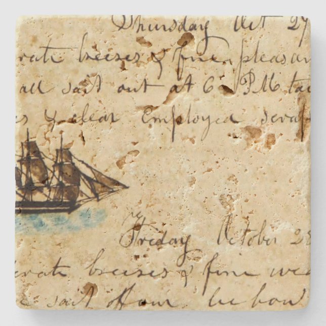 Frakt 1841 för Nantucket Whaling Stenunderlägg (Framsidan)