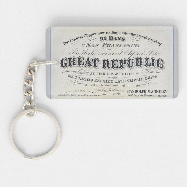 frakt 1900 för Underbara republiken Clipper Nyckelring (Skapare uppladdad)