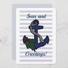 Frakt Anchor Seas och Hälsning Nautisk jul
