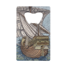 Frakt av Columbus'Time Kreditkort Flasköppnare