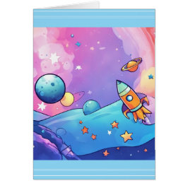 Frakt av hälsningskort för trendig Rocket