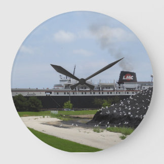 FRAKT av kolkyla i Manitowoc WI Wall Clock Stor Klocka