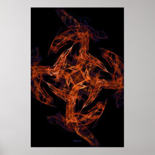 Frakt av låga: brand poster