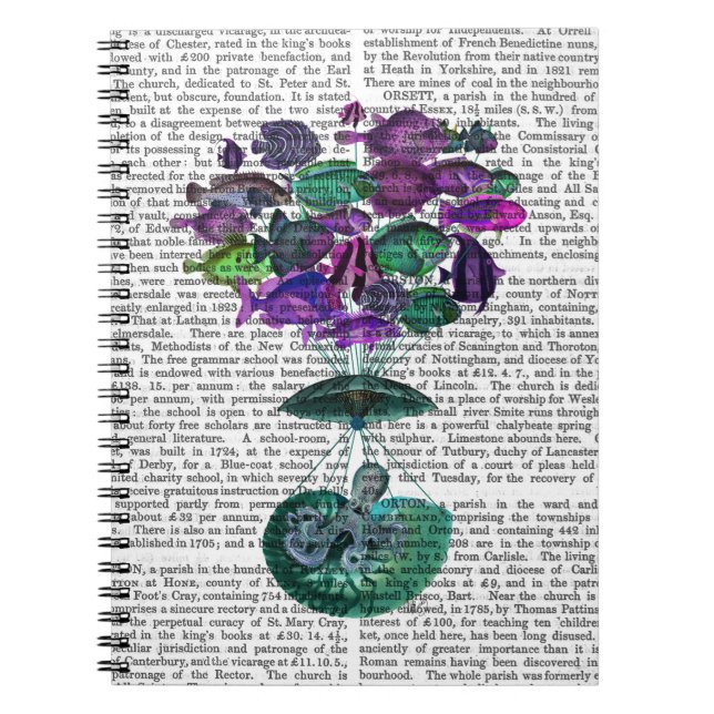 Frakt av Luftballongen Fisk Anteckningsbok Med Spiral (Framsidan)