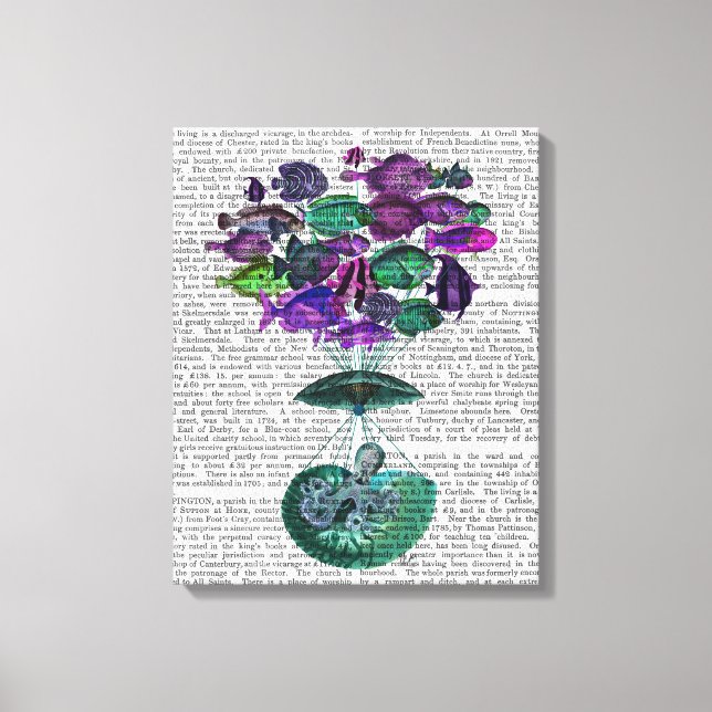 Frakt av Luftballongen Fisk Canvastryck (Framsida)