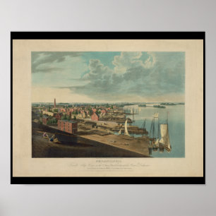 Frakt av Philadelphia Navy Yard House PA Skriv ut Poster