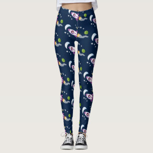 Frakt av rutnätsraket i illustration av tecknaden leggings