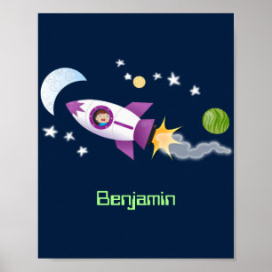 Frakt av rutnätsraket i illustration av tecknaden poster