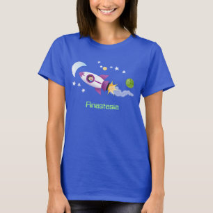 Frakt av rutnätsraket i illustration av tecknaden t shirt