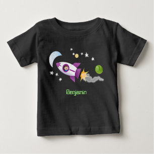Frakt av rutnätsraket i illustration av tecknaden  t shirt