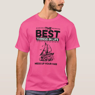 Frakt av segelbåtkapten för segelbåtar t shirt