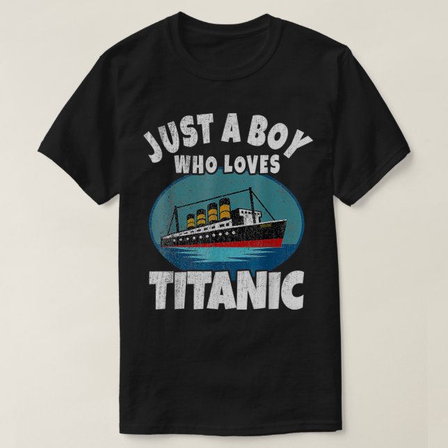 Frakt bara en pojke som Kärlek Titanic Boat Titani T Shirt (Design framsida)