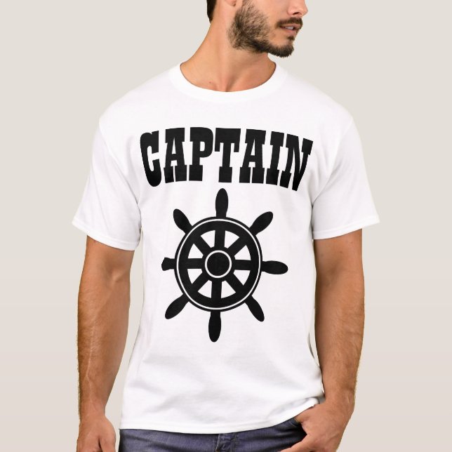 Frakt CAPTAIN pappa T-Shirts (Framsida)