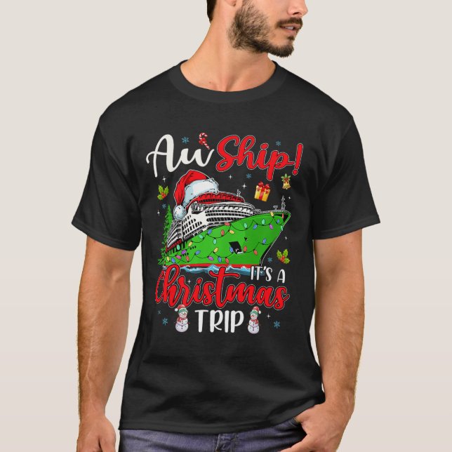 Frakt Det är en Resa Cute Cruise-familj i julklapp T Shirt (Framsida)