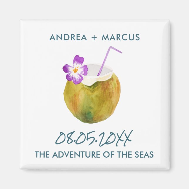 Frakt-favoritmagneter för tropisk kokokosnötschakt magnet (Framsidan)