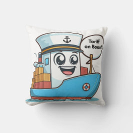 Frakt för av av blått Tecknad ombord Kudde