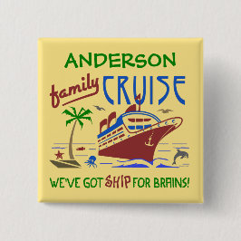Frakt för Family Cruise Vacation Funny | Anpassat Knapp